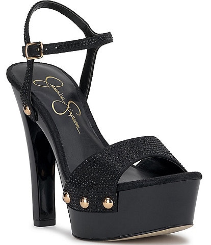 Jessica Simpson Calenta Rhinestone Platform Dress Sandals