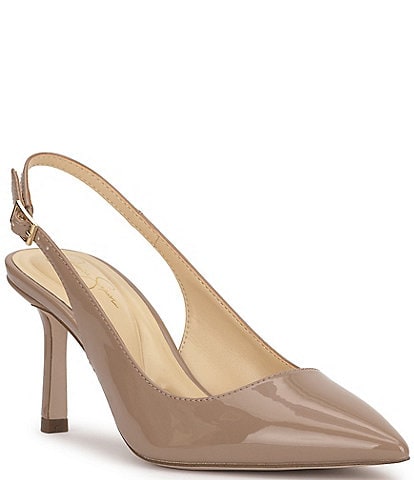 Jessica Simpson Dressi Crinkled Patent Slingback Pumps