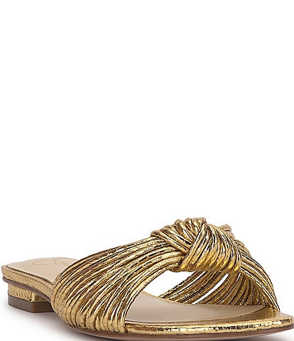 Jessica Simpson Dydra Embossed Knotted Flat Sandals