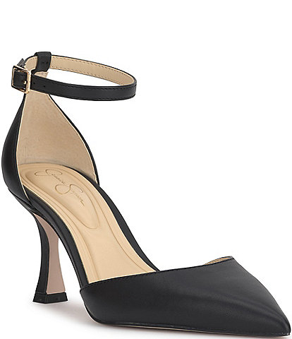 Jessica Simpson Foxena Leather Ankle Strap Pumps