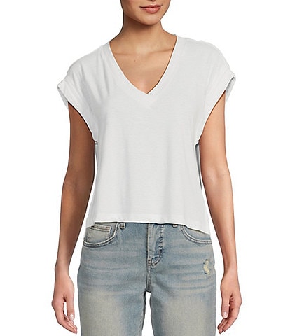 Jessica Simpson Hester Short Sleeve Cropped T-Shirt