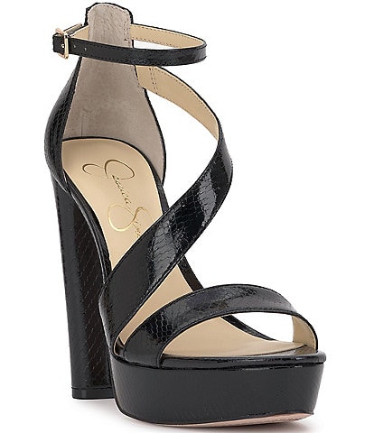 Jessica Simpson Iley Snake Embossed Platform Dress Sandals