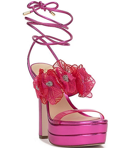 Jessica Simpson Iyla Flower Rhinestone Platform Dress Sandals