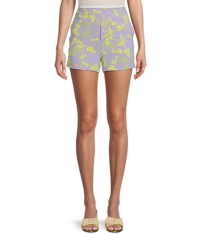 Jessica Simpson Jacinda High Rise Printed Tailored Shorts