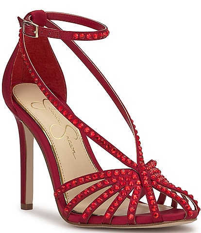 Jessica Simpson Jittale Rhinestone Strappy Dress Pumps