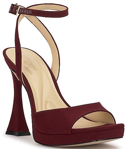 Jessica Simpson Jixte Sculptural Heel Suede Platform Sandals
