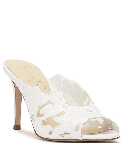 Jessica Simpson Justera Patent Floral Cutout Dress Sandals