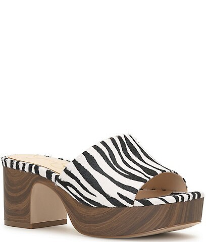 Jessica Simpson Kalyani Zebra Banded Platform Sandals