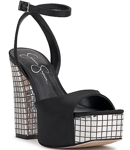 Jessica Simpson Lirio Mirror Embellished Platform Sandals