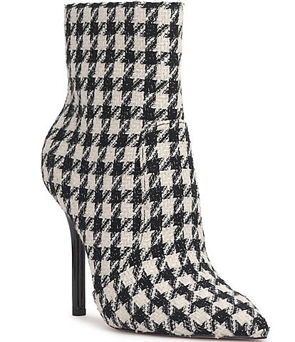 Jessica Simpson Lirya Houndstooth Pointed Toe Dress Booties