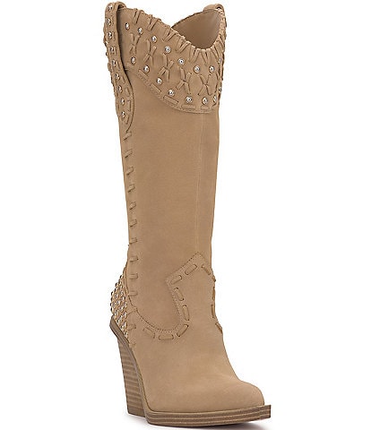 Jessica Simpson Liselotte Pearl Detail Tall Western Boots
