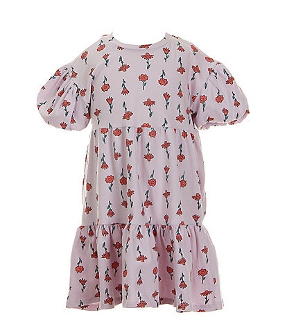 Jessica Simpson Little Girls 2T-6X Short-Sleeve Flower Print Dress