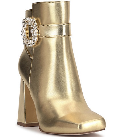 Jessica Simpson Luminna Embellished Buckle Booties