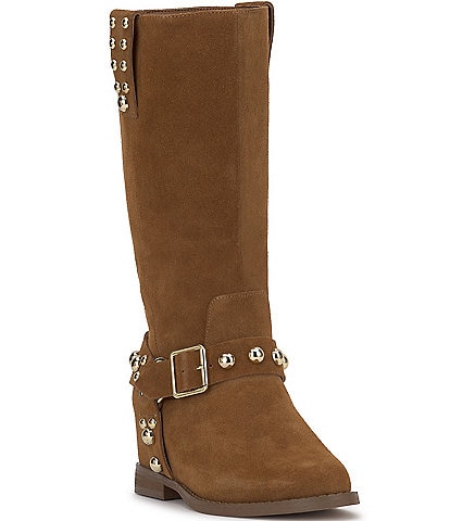 Jessica Simpson Milley Suede Studded Moto Boots