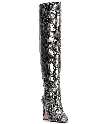 Jessica Simpson Mistia Snake Print Knee High Boots