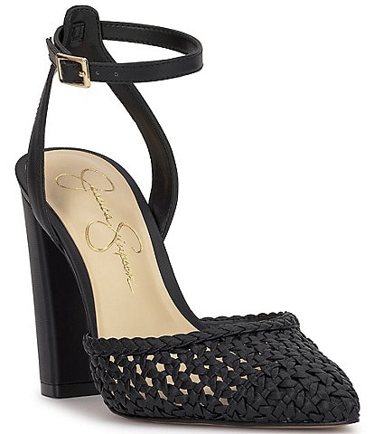 Jessica Simpson Nariro Woven Ankle Strap Pumps
