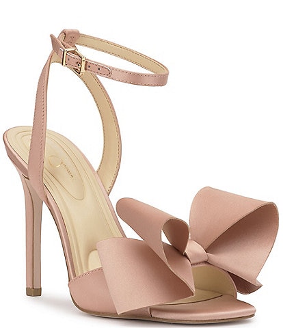Jessica Simpson Olivine Satin Bow Dress Sandals