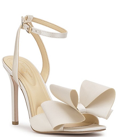 Jessica Simpson Olivine Satin Bow Dress Sandals