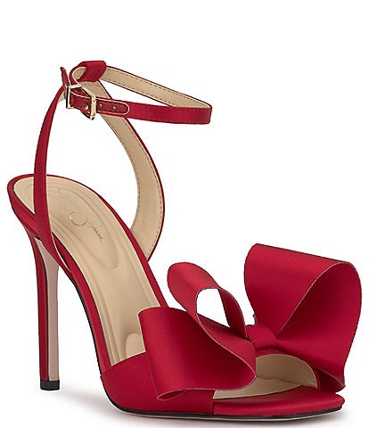 Jessica Simpson Olivine Satin Bow Dress Sandals
