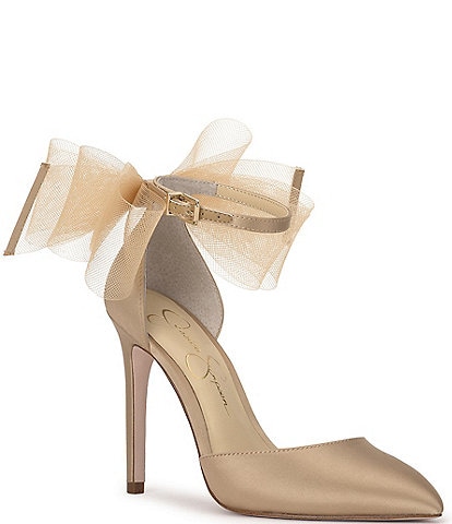 Jessica Simpson Phindies Oversized Tulle Bow Back Dress Pumps