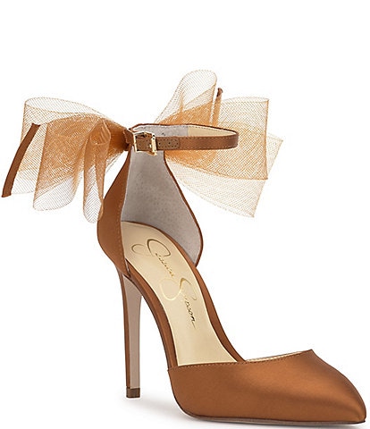 Jessica Simpson Phindies Oversized Tulle Bow Back Dress Pumps