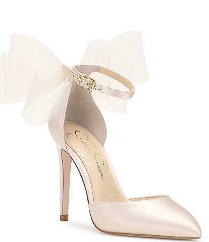 Jessica Simpson Phindies Oversized Tulle Bow Back Dress Pumps