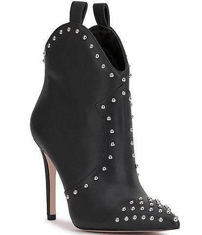 Jessica Simpson Pixillez Leather Stiletto Studded Western Booties