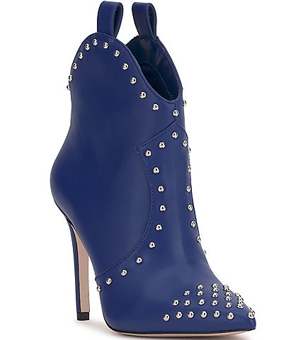 Jessica Simpson Pixillez Leather Stiletto Studded Western Booties