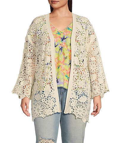 Jessica Simpson Plus Size Arieth Fauxchet Cardigan