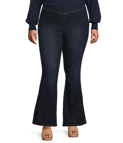 Jessica Simpson Plus Size High Rise Pull-On Flare Jeans
