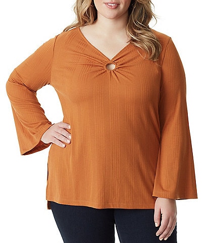 Jessica Simpson Plus Size Charmed Fitted Stretch Flare Jeans | Dillard's