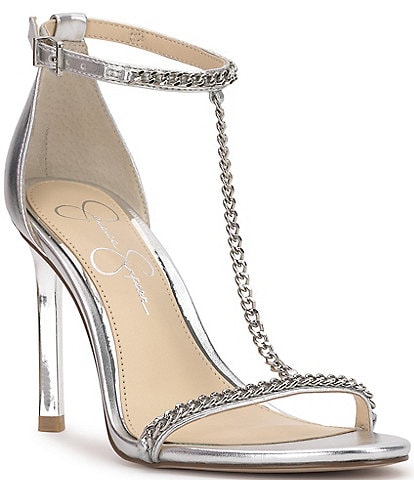 Jessica Simpson Qiven Chain T-Strap Dress Sandals
