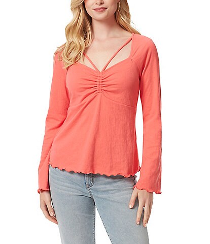Jessica Simpson Rori Long Sleeve Ruched Top