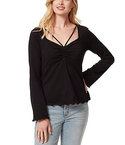 Jessica Simpson Rori Long Sleeve Ruched Top