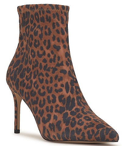 Jessica Simpson Semaja Leopard Print Pointed Toe Booties