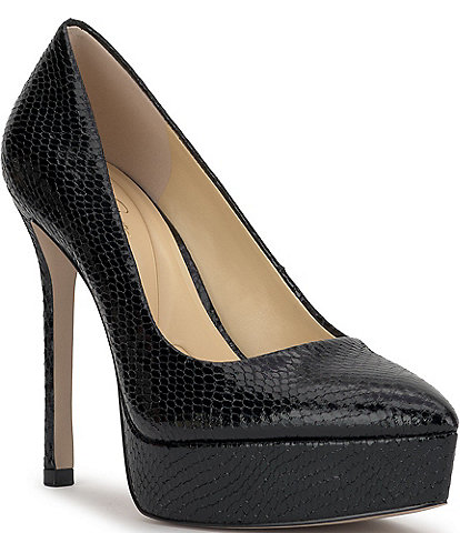 Jessica Simpson Sinelia Snake Embossed Platform Pumps