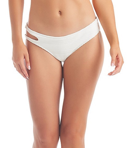 Jessica Simpson Solid Delights Cutout Hipster Swim Bottom
