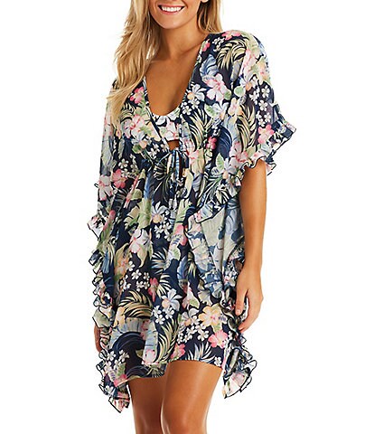Jessica Simpson Stranded In Paradise Caftan Cover-Up