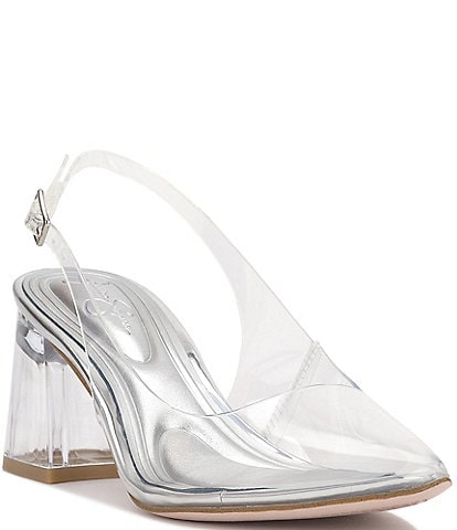 Jessica Simpson Syrina Clear Slingback Pumps