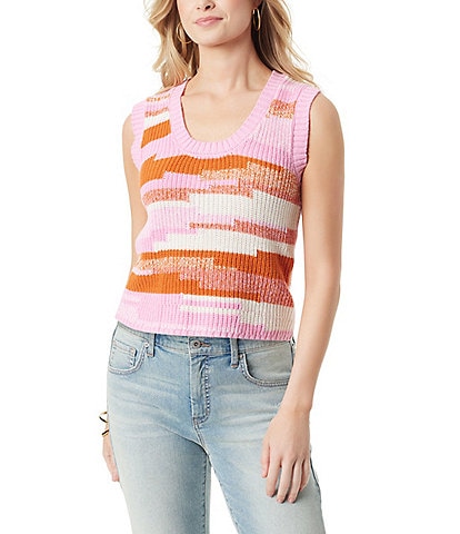 Jessica Simpson Tasia Printed Sweater Tank Top