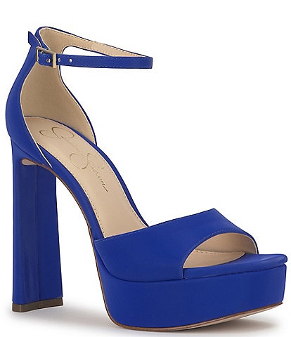 Jessica Simpson Telxia Sateen Ankle Strap Platform Sandals