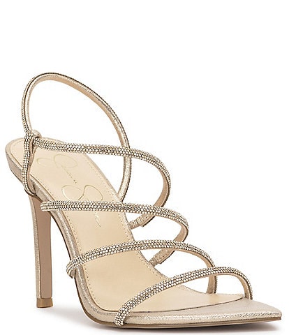 Jessica Simpson Vioreena Rhinestone Strappy Slingback Dress Sandals