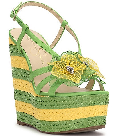 Jessica Simpson Visela Flower Platform Wedge Sandals
