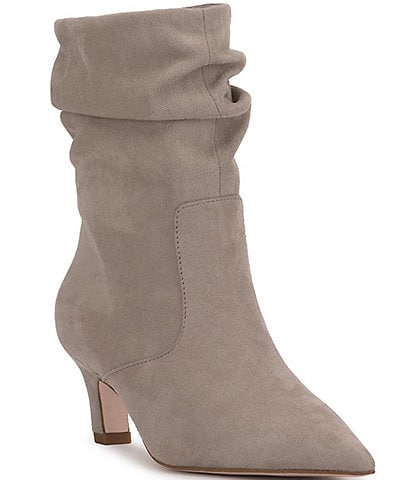 Jessica Simpson Vyluna Slouch Suede Kitten Heel Booties