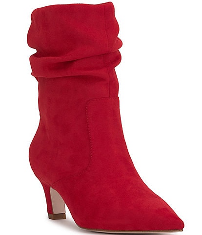 Jessica Simpson Vyluna Slouch Suede Kitten Heel Booties