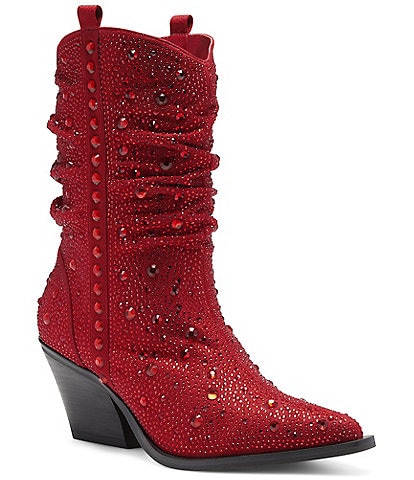 Jessica Simpson Zellya Rhinestone Embellishment Western Boots