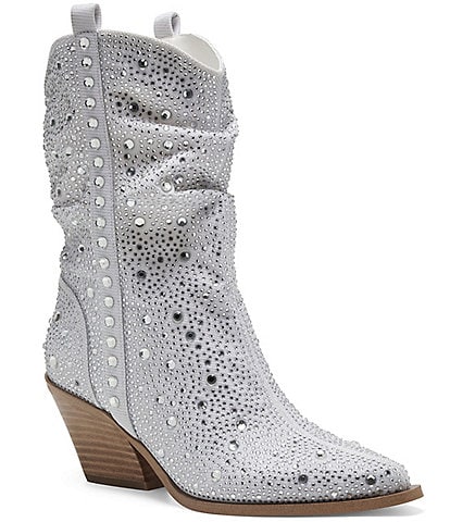 Jessica Simpson Zellya Rhinestone Embellishments Western Boots