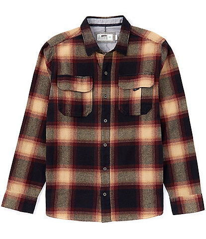 JETTY Arbor Dark Multi Flannel Long Sleeve Woven Shirt