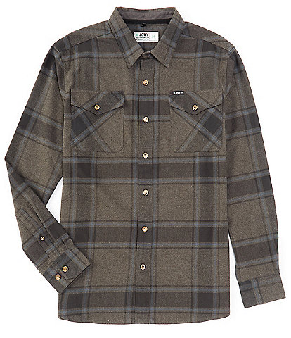 JETTY Breaker Flannel Large Plaid Long Sleeve Woven Shirt