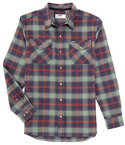 JETTY Breaker Flannel Long Sleeve Plaid Woven Shirt